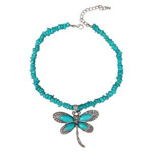 Pipi Tree Turquoise Dragonfly Necklace NWOT